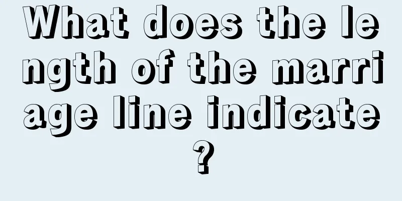 What does the length of the marriage line indicate?