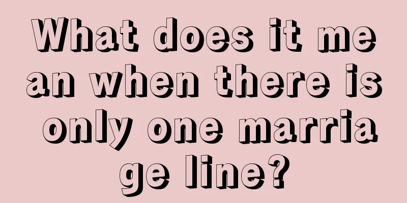 What does it mean when there is only one marriage line?
