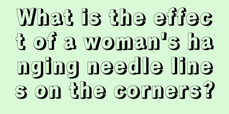 What is the effect of a woman's hanging needle lines on the corners?