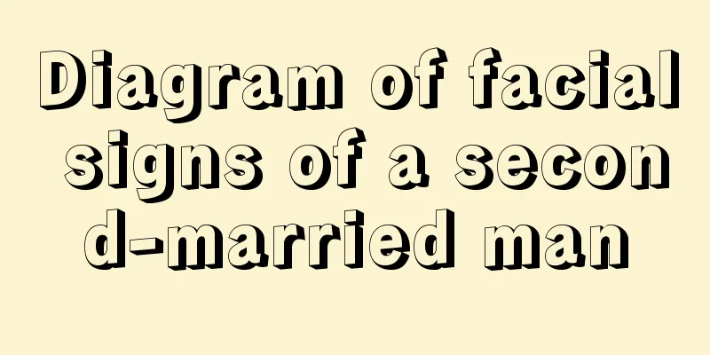 Diagram of facial signs of a second-married man