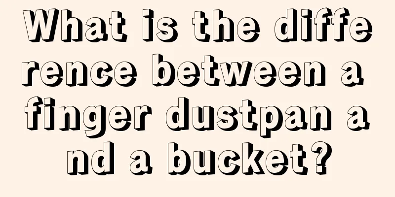 What is the difference between a finger dustpan and a bucket?