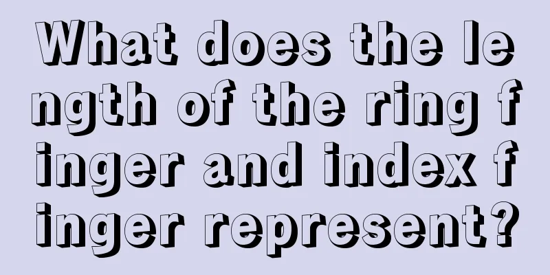 What does the length of the ring finger and index finger represent?