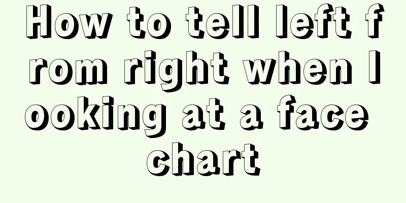 How to tell left from right when looking at a face chart