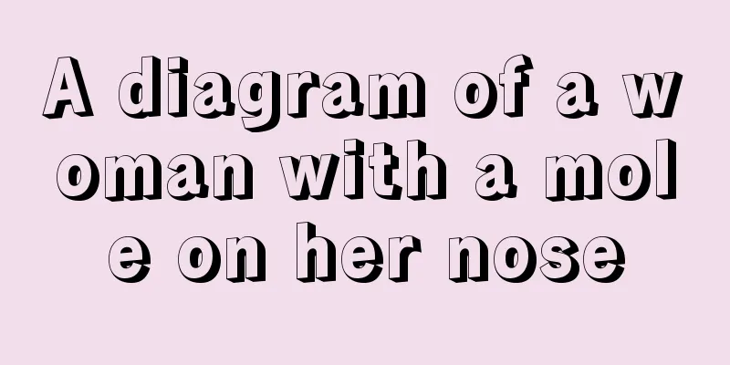 A diagram of a woman with a mole on her nose