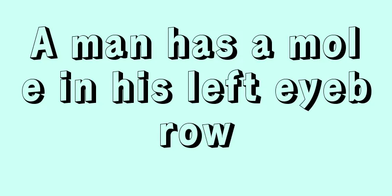A man has a mole in his left eyebrow