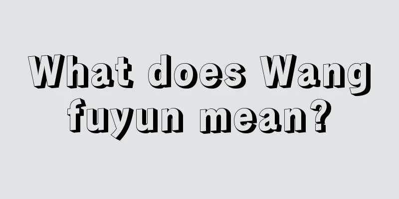 What does Wangfuyun mean?