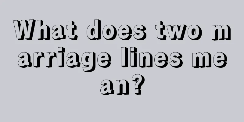 What does two marriage lines mean?