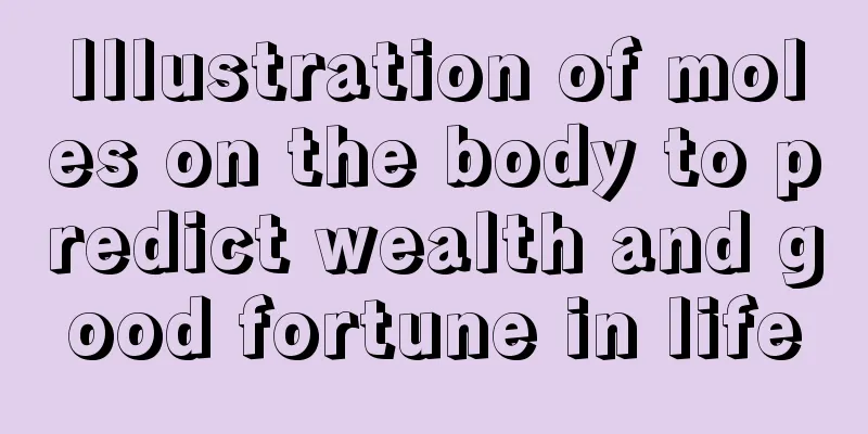 Illustration of moles on the body to predict wealth and good fortune in life