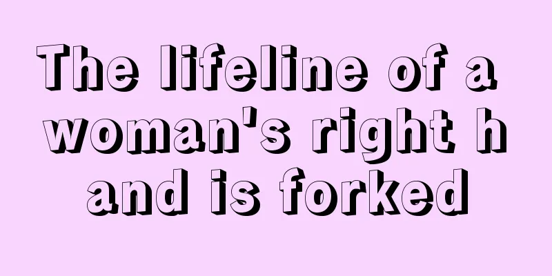 The lifeline of a woman's right hand is forked