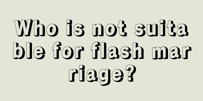 Who is not suitable for flash marriage?