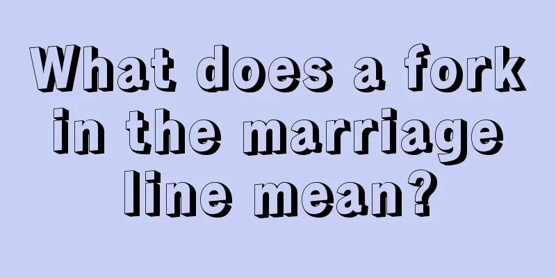 What does a fork in the marriage line mean?