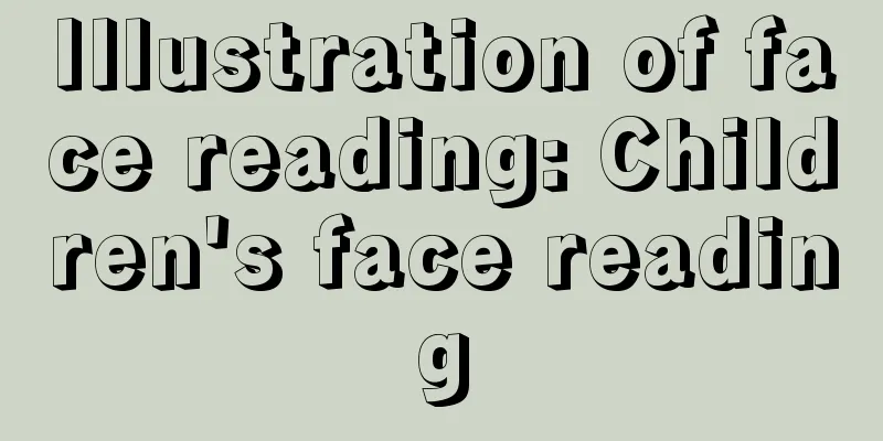 Illustration of face reading: Children's face reading