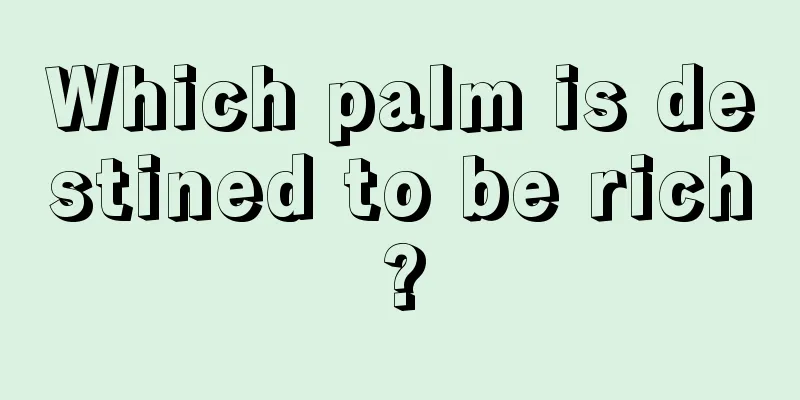 Which palm is destined to be rich?