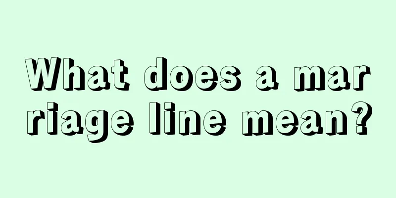 What does a marriage line mean?