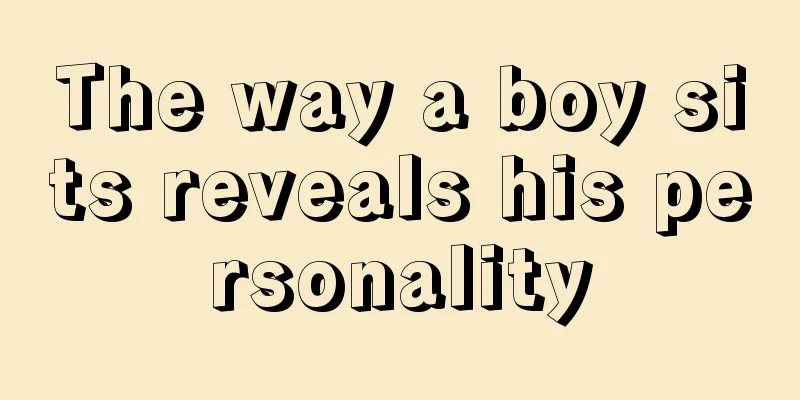 The way a boy sits reveals his personality