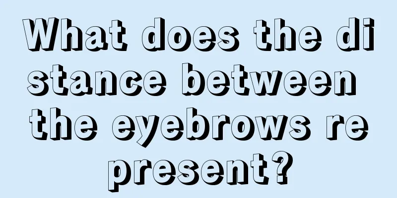 What does the distance between the eyebrows represent?