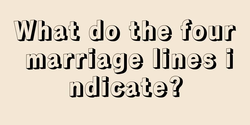 What do the four marriage lines indicate?