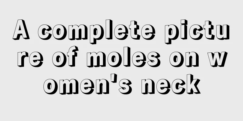 A complete picture of moles on women's neck