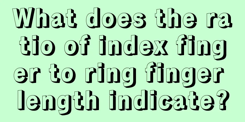 What does the ratio of index finger to ring finger length indicate?