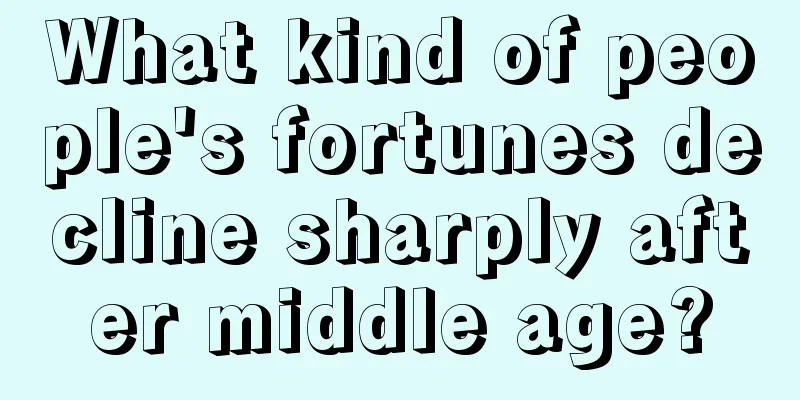 What kind of people's fortunes decline sharply after middle age?
