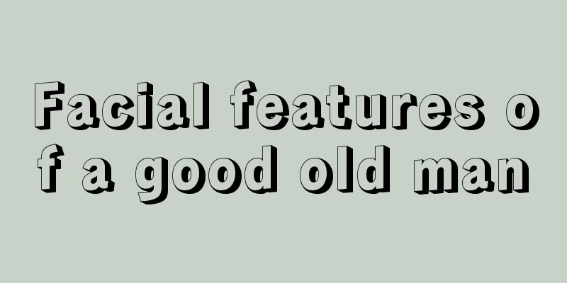 Facial features of a good old man
