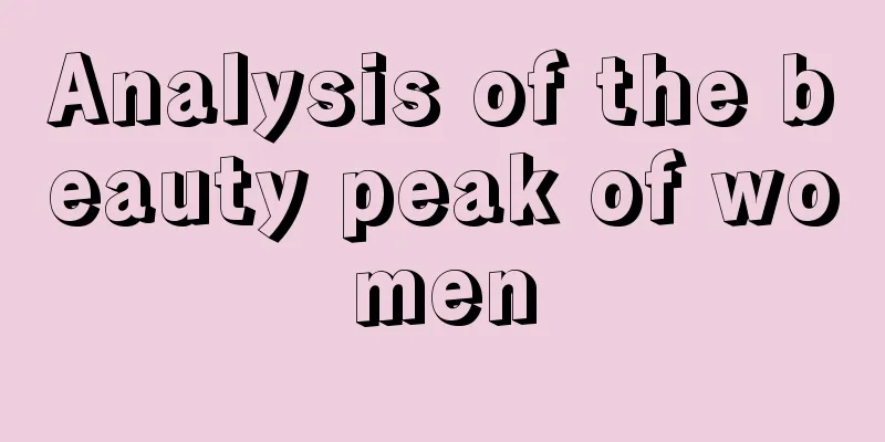 Analysis of the beauty peak of women