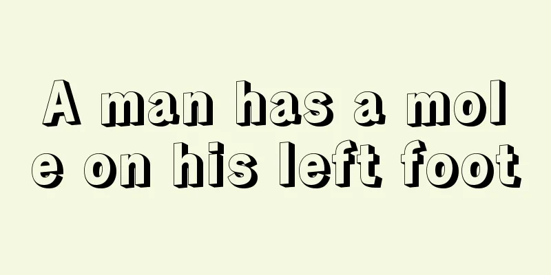 A man has a mole on his left foot