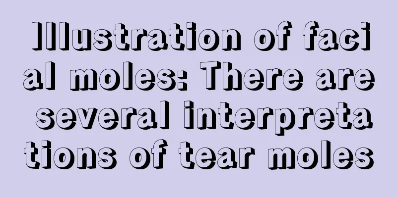 Illustration of facial moles: There are several interpretations of tear moles