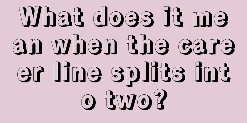 What does it mean when the career line splits into two?