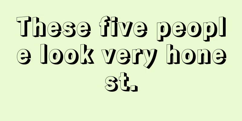 These five people look very honest.