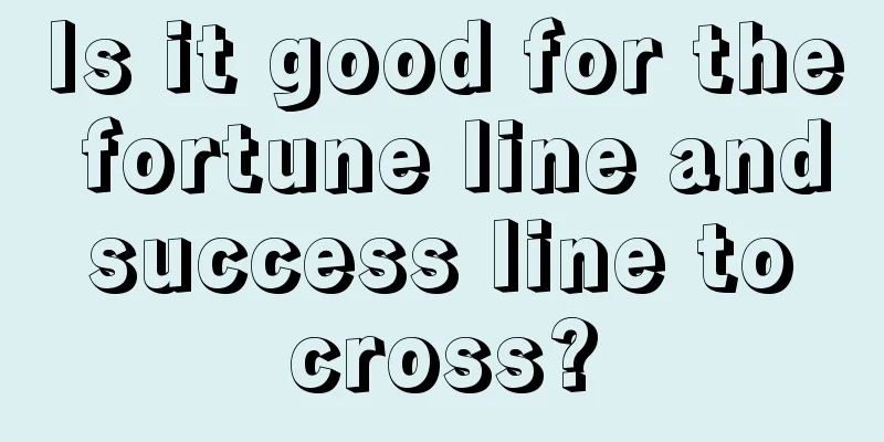 Is it good for the fortune line and success line to cross?