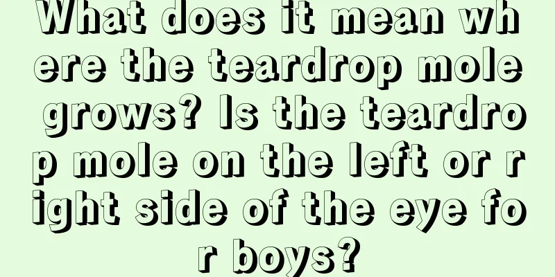 What does it mean where the teardrop mole grows? Is the teardrop mole on the left or right side of the eye for boys?