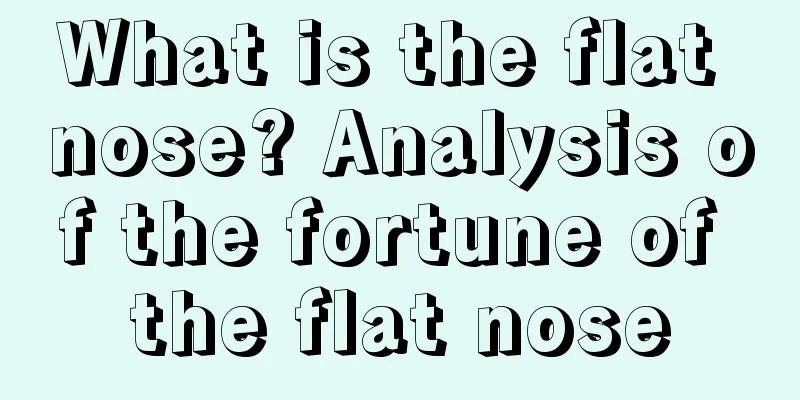 What is the flat nose? Analysis of the fortune of the flat nose