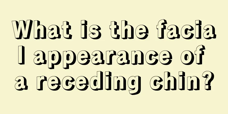 What is the facial appearance of a receding chin?