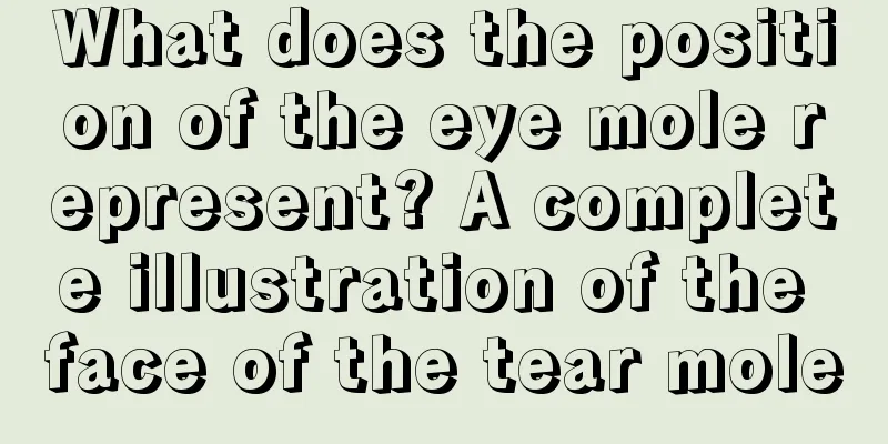 What does the position of the eye mole represent? A complete illustration of the face of the tear mole