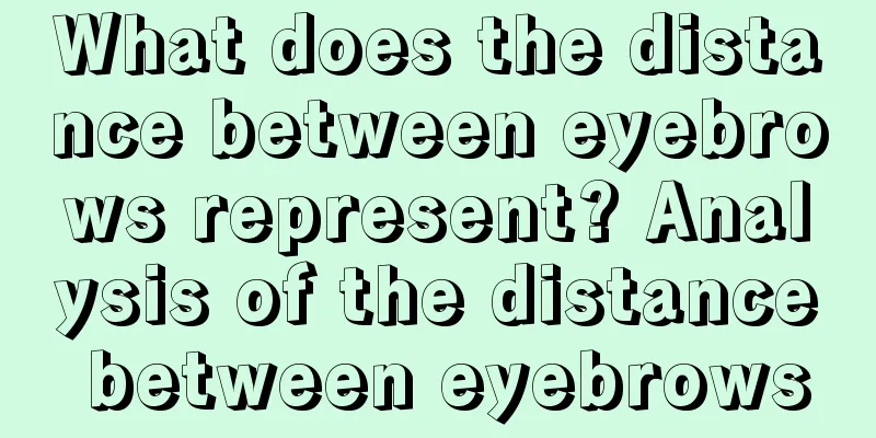 What does the distance between eyebrows represent? Analysis of the distance between eyebrows