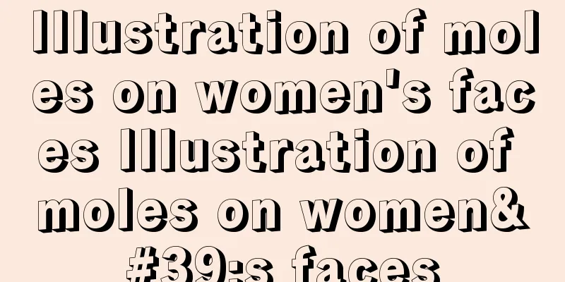Illustration of moles on women's faces Illustration of moles on women's faces