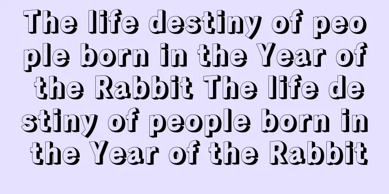 The life destiny of people born in the Year of the Rabbit The life destiny of people born in the Year of the Rabbit