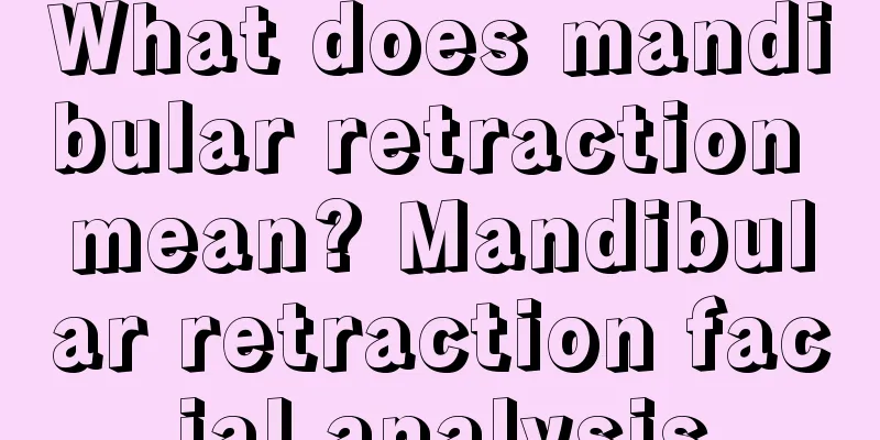 What does mandibular retraction mean? Mandibular retraction facial analysis