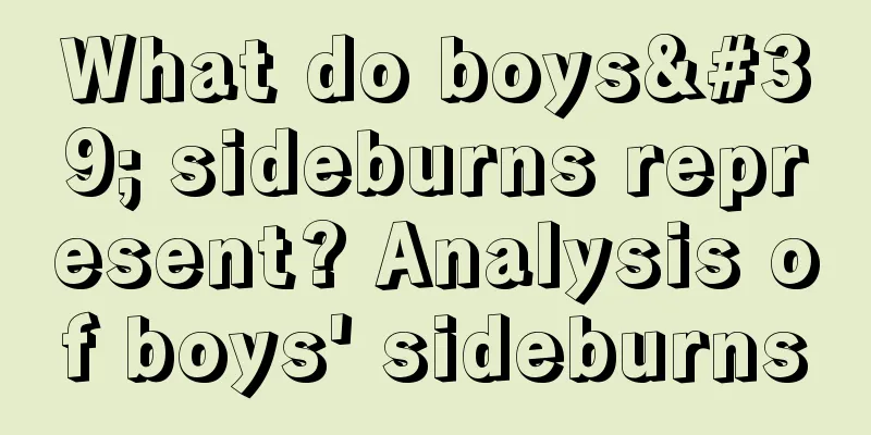 What do boys' sideburns represent? Analysis of boys' sideburns