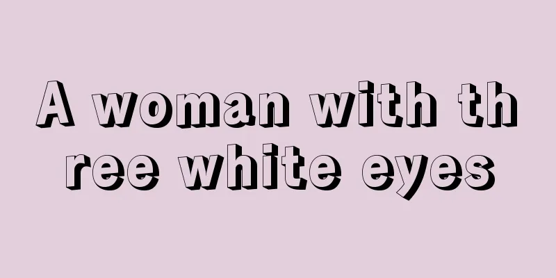 A woman with three white eyes