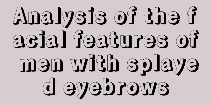 Analysis of the facial features of men with splayed eyebrows