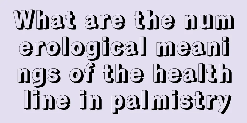 What are the numerological meanings of the health line in palmistry