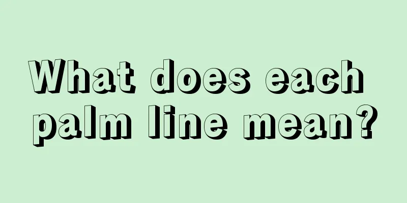 What does each palm line mean?