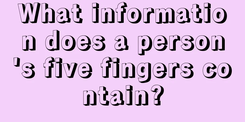 What information does a person's five fingers contain?