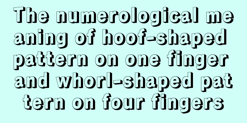 The numerological meaning of hoof-shaped pattern on one finger and whorl-shaped pattern on four fingers
