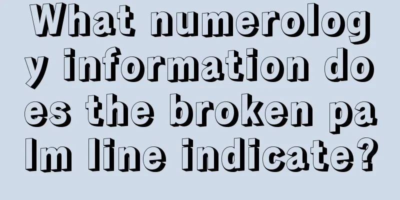 What numerology information does the broken palm line indicate?