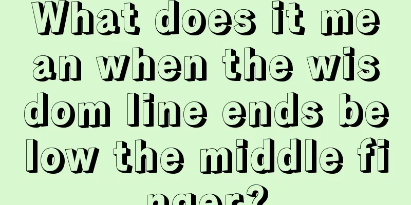 What does it mean when the wisdom line ends below the middle finger?