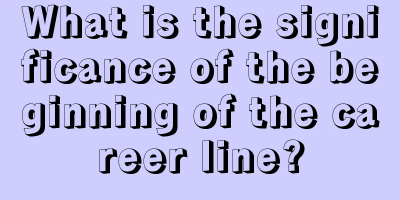 What is the significance of the beginning of the career line?