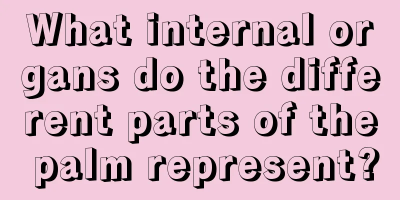 What internal organs do the different parts of the palm represent?